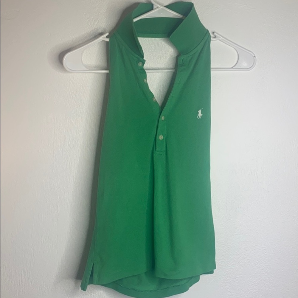 Ralph Lauren Green Sleeveless Polo Tank